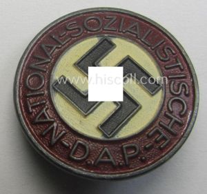 'Painted- (ie. sprayed'-) pattern 'N.S.D.A.P. - Parteiabzeichen' showing the (rarely …