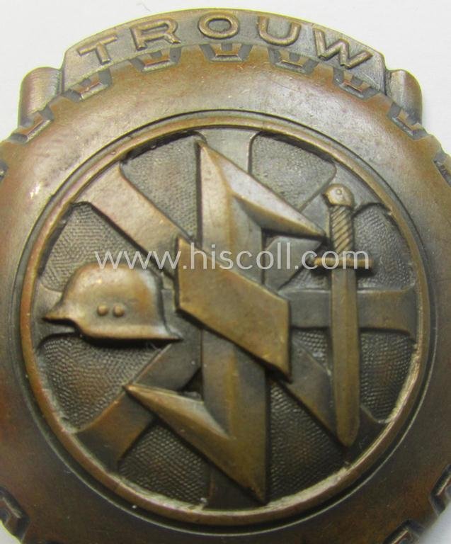 Dutch-produced- and/or N.S.K.K.- (ie. Dutch-volunteer-) related commemorative-award (aka: 'Treueabzeichen in Bronze für die holländischen Freiwilligen der N.S.K.K. Gruppe Luftwaffe') — image 2