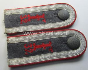 Pair of neatly 'cyphered', WH (Luftwaffe) NCO-type shoulderstraps: 'Unterwachtmeister des …