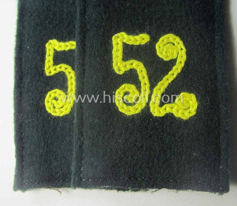 Carefully 'cut-off' pair of WH (Heeres), 'cyphered' EM-type shoulderstraps: 'Soldat des Nachr.-Abtgs. 52' — image 2