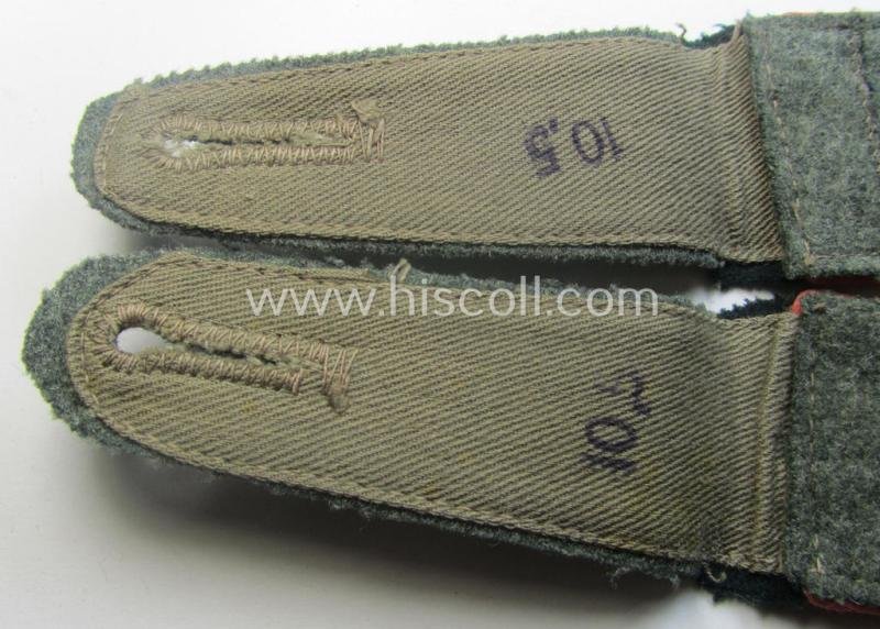 Pair of WH (Heeres), early-war period- (ie. 'M40'-pattern and/or rounded-style) EM-type shoulderstraps: 'Soldat eines Panzer- o. Panzerjäger-Rgts. o. Abts.' — image 5