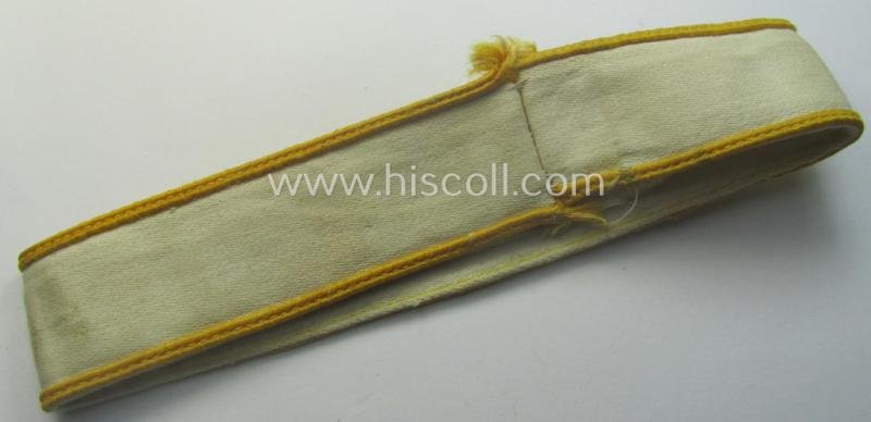 WH cuff-title (ie. 'Ärmelstreifen') entitled: 'Kreta' (being an example that comes in a clearly issued-, worn- and/or most certainly once tunic-attached, condition) — image 4