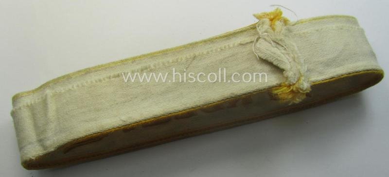 WH cuff-title (ie. 'Ärmelstreifen') entitled: 'Kreta' (being an example that comes in a clearly issued-, worn- and/or most certainly once tunic-attached, condition) — image 5