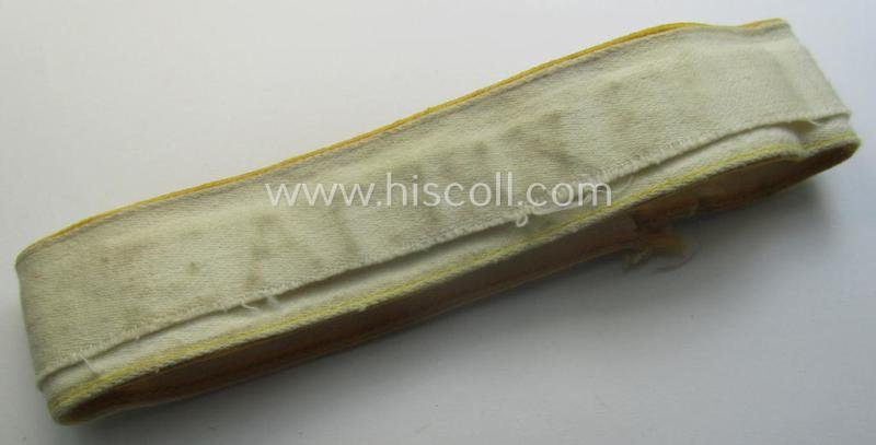 WH cuff-title (ie. 'Ärmelstreifen') entitled: 'Kreta' (being an example that comes in a clearly issued-, worn- and/or most certainly once tunic-attached, condition) — image 6