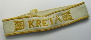 WH cuff-title (ie. 'Ärmelstreifen') entitled: 'Kreta' (being an example that …