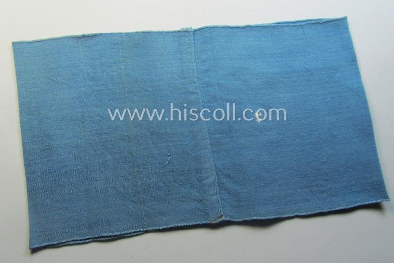 Light-blue-coloured and neatly 'BeVo'-woven, so-called: RLB (or: 'Reichsluftschutzbund') 'Amtsträger'-armband depicting the typical 'RLB'-logo (without lettering) and showing an interwoven makers'-designation (ie. '34'-numeral) — image 3