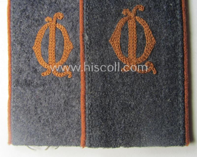 Fully matching pair of WH (Luftwaffe) neatly 'cyphered', EM-type shoulderstraps: 'Soldat der Luftnachrichten-Abtlgs. des Oberbefehlshabers der LW' — image 2
