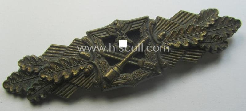 'Nahkampfspange in Bronze' (or: bronze-class close-combat clasp ie. CCC) being a maker- (ie. 'F.&B.-L.'-) marked- and/or minimally converse-shaped specimen as was produced by the maker- (ie. 'Hersteller') 'Funcke u. Brüninghaus' — image 7