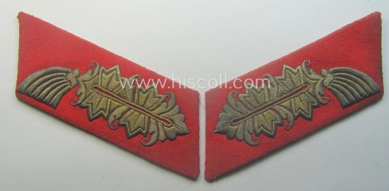 Truly worn- and clearly tunic-removed, fully matching pair of WH (Heeres) 'Kragenspiegel für Generale des Heeres' — image 3