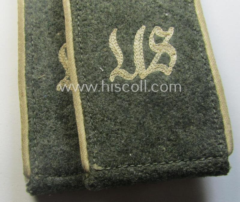 Very desirable pair of WH (Heeres), early- (ie. mid-) war-period (ie. 'M40'- ie. 'M43'-pattern) EM-type 'cyphered' shoulderstraps for a: 'Soldat der Infanterie-Truppen u. Mitglied einer Unteroffiziersschule' — image 2