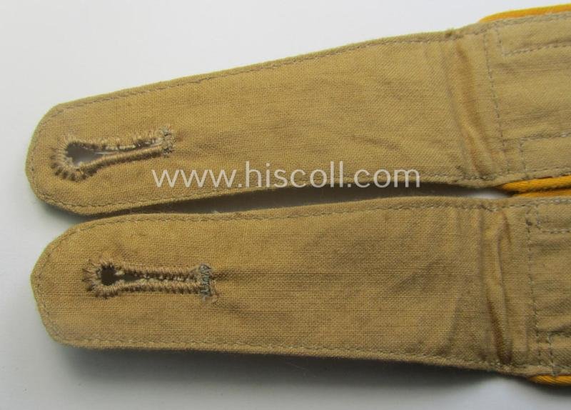 Pair of WH (Luftwaffe) 'tropical-styled' shoulderstraps (as was specifically for usage on the tropical-shirts ie. tunics) as was intended for usage by an: 'Uffz. der Flieger- o. Fallschirmjäger-Trpn.' — image 5
