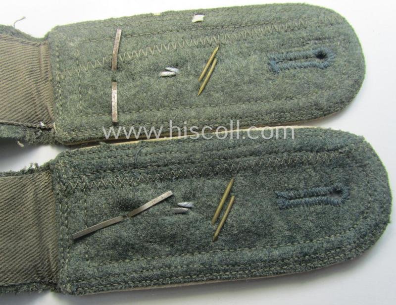 Pair of early- (ie. mid-) war-period WH (Heeres) 'M40'- (ie. 'M43'-) pattern, neatly 'cyphered' NCO-type shoulderstraps as was intended for a: 'Feldwebel u. Mitglied des Radfahrer-Schwadrons 2' — image 4