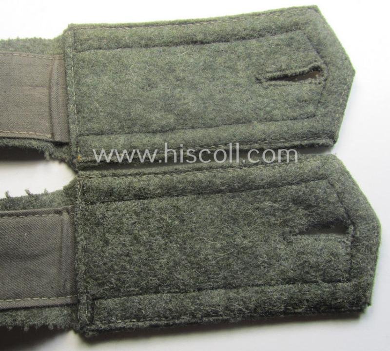 Fully matching pair of neatly 'cyphered'- (and I deem mid- ie. somewhat later-war-period!) WH (Kriegsmarine) NCO-type shoulderstraps as was intended for usage by an: 'Unteroffizier eines Küsten-Artillerie-Rgts. o. Abtlgs.' — image 4