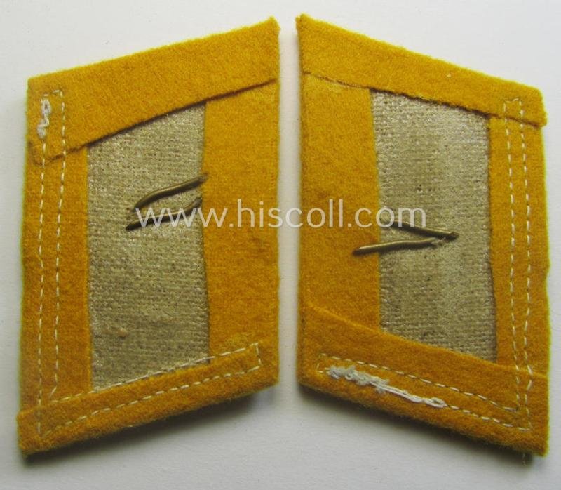 Pair of WH (Luftwaffe) enlisted-mens'- (ie. NCO-type-) collar-patches as intended for a: 'Soldat der Flieger o. Fallschirmjäger-Trpn.' (being of the specific model as intended for the great-coat ie. 'Mantel') — image 2