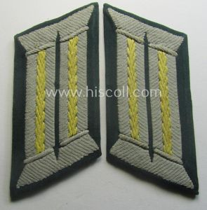 Pair of WH (Heeres) (later-war-pattern) officers'-type collar-tabs (ie. 'Kragenspiegel für …