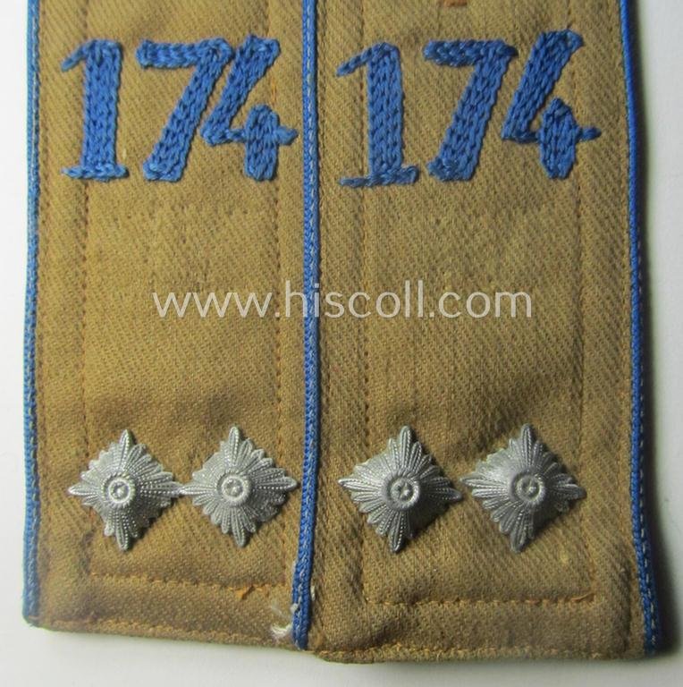 Pair of early-pattern: 'HJ'- (ie. 'Hitlerjugend'-) shoulderstraps as intended for usage by a: 'Scharführer' who was attached to the: 'Oberbann IV - Bann 174' (Bann 174 = 'Bann Ottweiler o. Saar Ost') — image 2