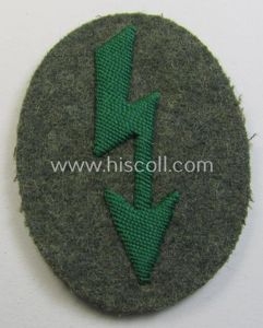 WH (Heeres) trade- and/or special-career-insignia ie. hand-embroidered 'signal-blitz' being a …