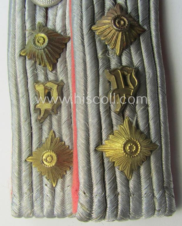 Pair of WH (Heeres) 'cyphered' officers'-type shoulderboards: 'Hauptmann eines Panzerjäger-Abts.' (having a rarely seen pair of smaller-sized 'P'-cyphers ie. 'Ziffern' period-attached) — image 2