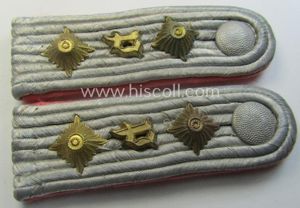 Pair of WH (Heeres) 'cyphered' officers'-type shoulderboards: 'Hauptmann eines Panzerjäger-Abts.' …