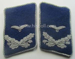 Pair of WH (Luftwaffe) officers'-type collar-patches (ie. 'Kragenspiegel für Offiziere') …