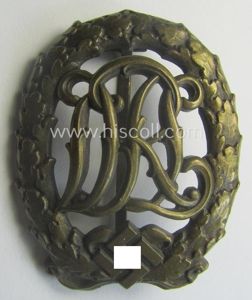 'Reichssportabzeichen DRL in Bronze' (or: bronze class DRL sports'-badge) being …