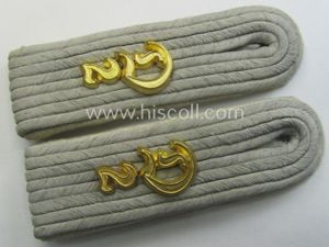 Pair of WH (Heeres) neatly 'cyphered', officers-pattern shoulderboards: 'Leutnant der …