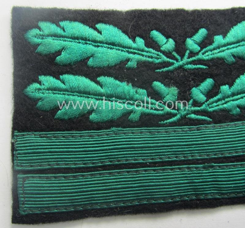 Single, officers'-pattern, WH (Heeres o. Waffen-SS) rank-insignia-bar (for usage on the various camouflaged-uniforms) as was used by an officer holding the rank of: 'Oberstleutnant' (ie.: 'SS-Obersturmbannführer') — image 2