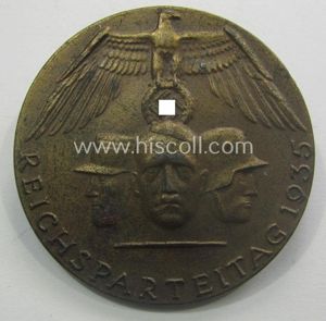 Fairly luxuriously styled, so-called: N.S.D.A.P.-related 'tinnie' (ie. 'Tagungs- o. Veranstaltungsabzeichen'-) …