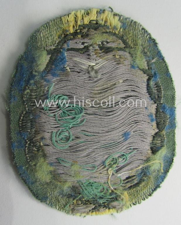 'Variant'- (ie. first-) pattern, WH (Heeres) 'Gebirgsjäger'- (ie. mountain-troopers-) related arm-badge being a desirable example as was executed in the 'BeVo'-weave pattern on a field-grey-coloured background — image 2