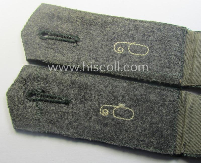 Pair of WH (Heeres), early- (ie. pre-) war-period, 'M36- o. M40'-pattern (pointed-styled- and 'cyphered') so-called: EM-type shoulderstraps: 'Soldat des Infanterie-Rgts. 6' — image 4
