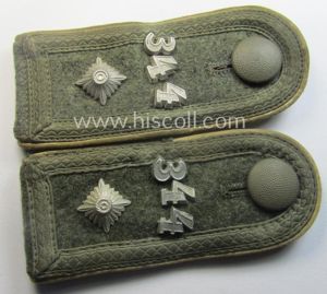 Pair of WH (Heeres) neatly 'cyphered', 'M40 o. M43'-pattern NCO-type …