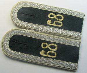 Pair of WH (Heeres) neatly 'cyphered', NCO-type shoulderstraps: 'Uffz. des …