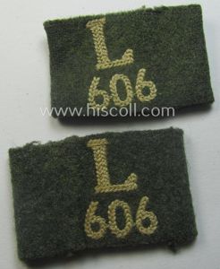 Pair of WH (Heeres) 'Infanterie'-related 'Schulterstück-Überschuben': 'Soldat des Landesschützen-Batalions 606'