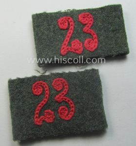 Pair of WH (Heeres) 'Panzer o. Panzerjäger'-related, 'Schulterstück-Überschuben': 'Soldat des …