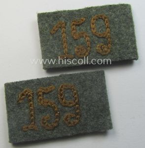 Pair of WH (Heeres) 'Kradschützen'-related, so-called: regimental shoulderstrap-'slip-ons' (ie. 'Schulterstück-Überschuben'): …