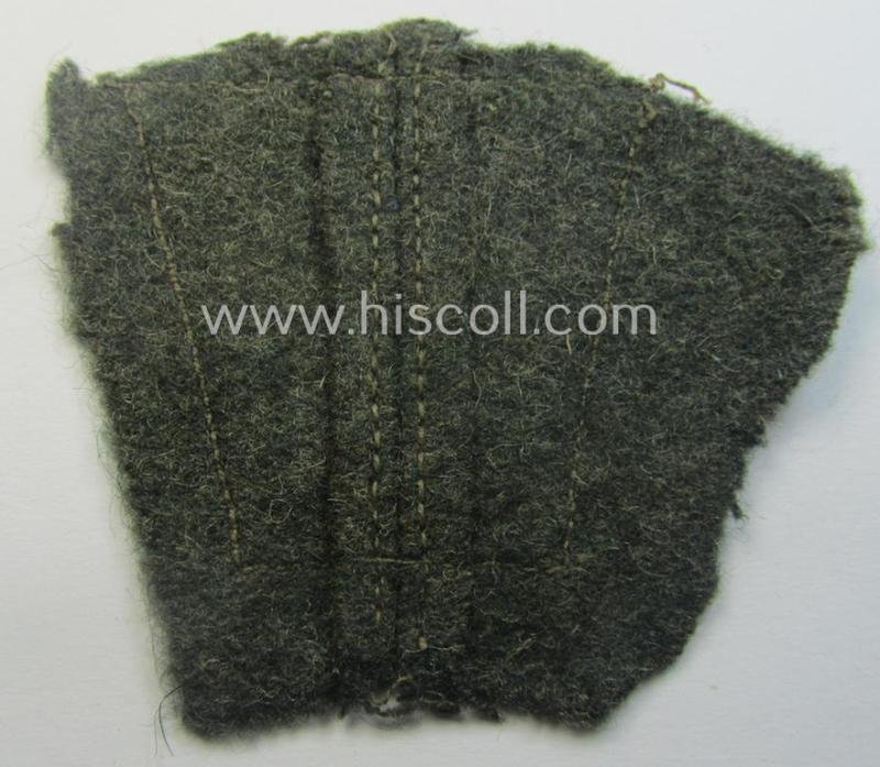 WH (Heeres) so-called: 'T-shaped'- (ie. 'M42-pattern') cap-eagle/cocarde (ie. cap-trapezoid) as executed in 'BeVo'-weave pattern that comes still mounted onto its 'cut-out' cap front-piece — image 3