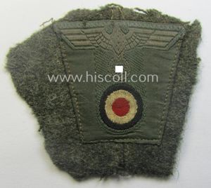 WH (Heeres) so-called: 'T-shaped'- (ie. 'M42-pattern') cap-eagle/cocarde (ie. cap-trapezoid) as …