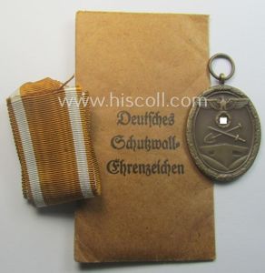 Medal-set: 'Deutsches Schutzwall Ehrenzeichen' (aka: 'Westwall'-medal) being a non-maker-marked- and/or: …