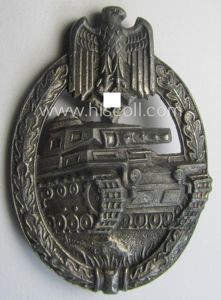 'Panzerkampfabzeichen in Silber' being a neatly maker- (ie. 'HA'-) marked- …