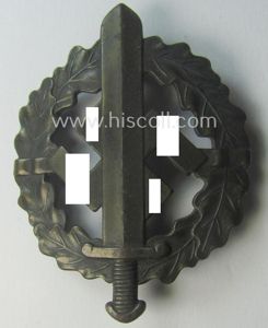 Darker-toned, 'SA-Sportabzeichen in Bronze' being a maker- (ie. 'Berg u. …