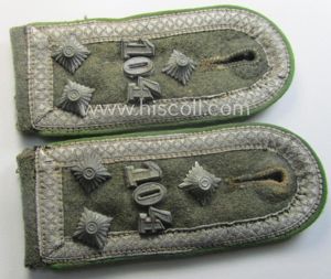 Pair of mid-war-period- (ie. 'M43'-pattern), WH (Heeres) NCO-type shoulderstraps: 'Stabsfeldwebel …