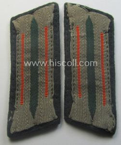 Pair of early-war-period, WH (Heeres) 'M40'-pattern collar-patches (ie. 'Einheitskragenspiegel') as …