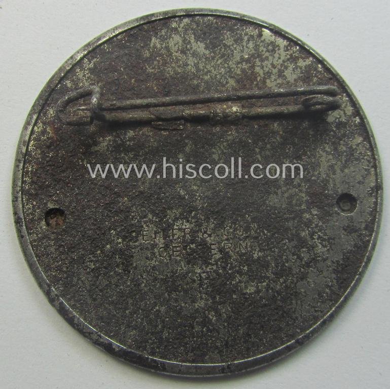 Commemorative - and scarcely found! - so-called: N.S.D.A.P.-related 'tinnie' (ie. 'Tagungs- o. Veranstaltungsabzeichen'-) being a maker- (ie. 'Geffer & Co'-) marked example showing the text: 'Kreistag der N.S.D.A.P. - Geldern - 1936' — image 2