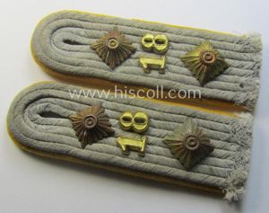 Pair of WH (Heeres) officers'-pattern, neatly 'cyphered' shoulderboards: 'Hauptmann des …