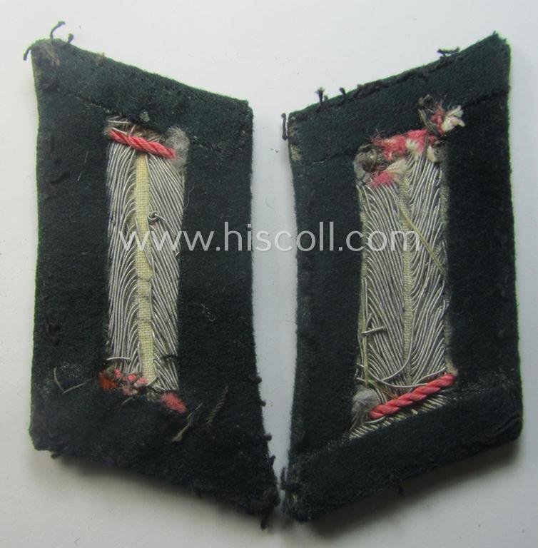 Pair of WH (Heeres) collar-tabs (ie. 'Kragenspiegel für Offiziere'): 'Offizier der Pz- o. Pz-Jäger-Truppen' — image 3