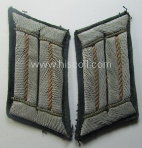 Pair of WH (Heeres) collar-tabs (ie. 'Kragenspiegel für Offiziere'): 'Offizier …