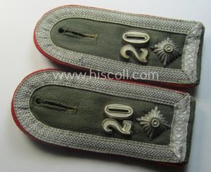 Pair of early-period- (ie. 'Reichswehr'), WH (Heeres) 'cyphered' NCO-type shoulderstraps, …