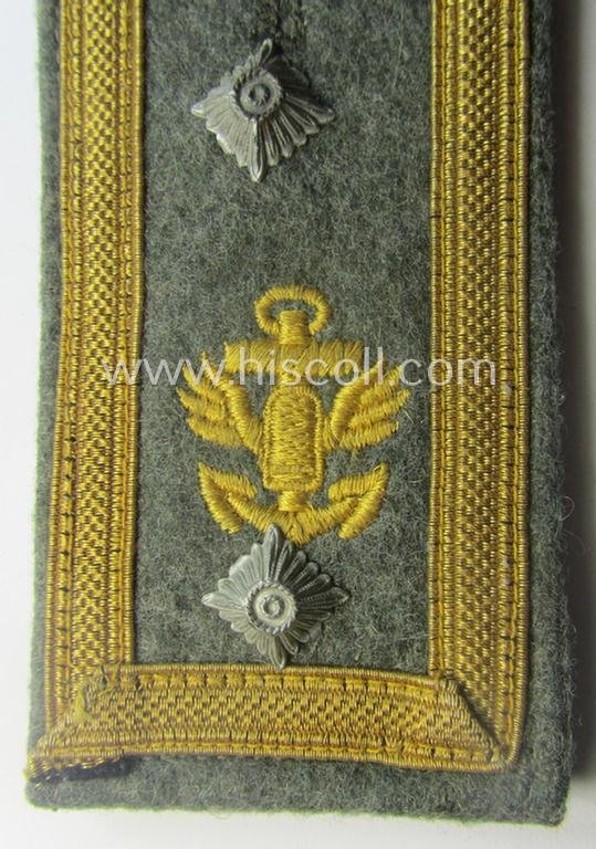 Single, 'cyphered'- (and I deem early- ie. mid-war-period) WH (Kriegsmarine) NCO-type shoulderstrap as was intended for usage by an: 'Oberfeldwebel eines Küsten-Artillerie-Rgts.' — image 2