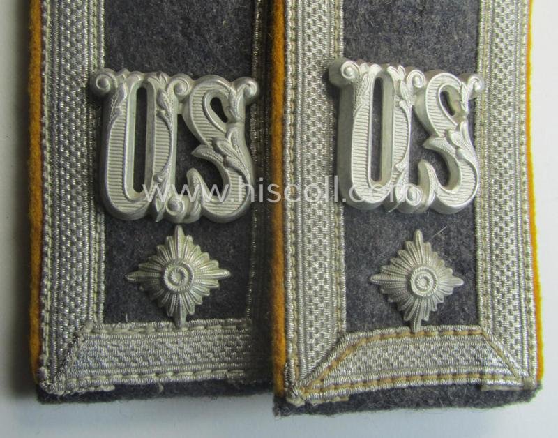 Very unusually seen, pair of WH (Luftwaffe) NCO-type, neatly 'cyphered' shoulderstraps as was intended for usage by a: 'Feldwebel der Flieger- o. Fallschirmjäger-Truppen u. Mitglied einer Unteroffiziersschule' — image 2