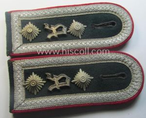 Pair of WH (Heeres), 'cyphered', so-called: 'M36 o. M40'-NCO-type shoulderstraps …